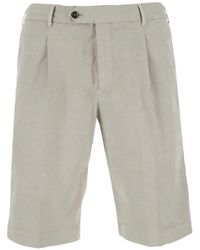PT Torino - Pleated Bermuda Shorts - Lyst