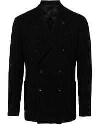 Lardini - Brooch-Detail Blazer - Lyst