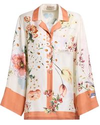 Elie Saab - Floral-Print Silk Shirt - Lyst