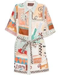 ALÉMAIS - Michelle Abstract-Print Mini Dress - Lyst