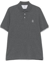 Brunello Cucinelli - Poloshirt mit Logo-Stickerei - Lyst