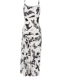 Moschino - Graphic-Print Midi Dress - Lyst