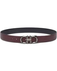 Ferragamo - Ceinture En Cuir À Design Réversible - Lyst