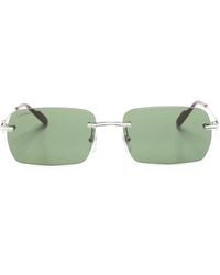 Cartier - Rectangle-Frame Tinted-Lenses Sunglasses - Lyst