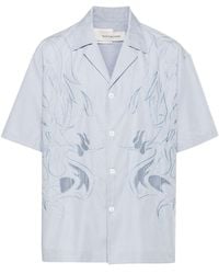 Feng Chen Wang - Phoenix-embroidered Cotton Shirt - Lyst