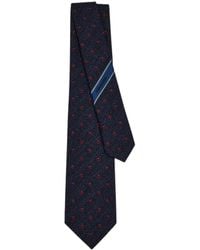 Ferragamo - Cravatta Gancini Con Motivo Chevron Jacquard - Lyst