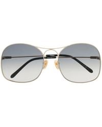 Chloé - Logo-Engraved Oversized-Frame Sunglasses - Lyst