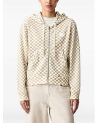 Vans - Pierce Shrunken Checkerboard-Print Waffle-Knit Hoodie - Lyst