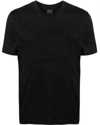 Paul & Shark - T-Shirt mit Logo-Stickerei - Lyst