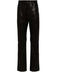 Rick Owens - Leather Straight Trousers - Lyst