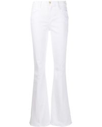 FRAME Slim-fit Flared Jeans - White