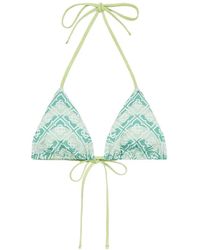 CASABLANCA - Monogram-Pattren String Bikini Top - Lyst