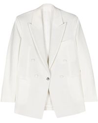 Lanvin - Rose-button Single-breasted Blazer - Lyst