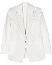 Lanvin - Rose-button Single-breasted Blazer - Lyst