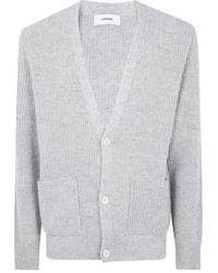 Lardini - Ribbed Wool Cardigan - Lyst