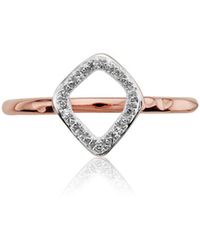 Monica Vinader Riva Mini Kite Stacking Diamond Ring - Metallic