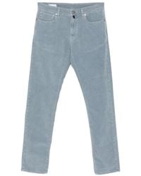 Incotex - Ribfluwelen Straight Broek - Lyst