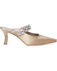 Manolo Blahnik - Crystal-Embellished Heeled Pumps - Lyst