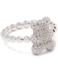 Apm Monaco - Bear-motif Crystal-embellished Ring - Lyst