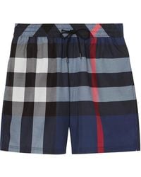 Burberry - Check Swim Shorts - Lyst