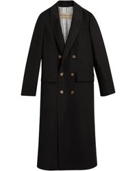 Burberry Linen Silk Tailored Coat - Black