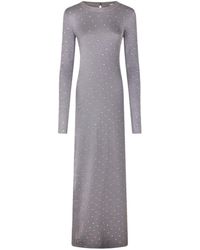 Rabanne - Rhinestone-embellished Open-back Maxi Dress - Lyst