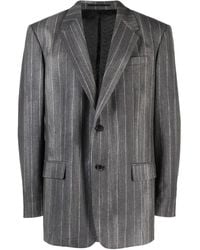 Versace - Flannel Single-Breasted Blazer Jacket - Lyst