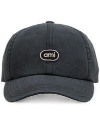 Ami Paris - Cotton Cap With Ami Patch - Lyst