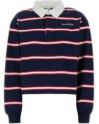 Sporty & Rich - Blondie Serif Striped Polo Shirt - Lyst
