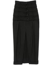 Viktor & Rolf - Multi-Layered Buttoned Maxi Skirt - Lyst