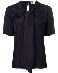 Lanvin Scarf-neck Blouse - Black