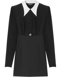 Versace - Mini Dress With Collar - Lyst