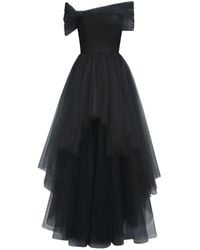 Gemy Maalouf - Asymmetrical Tulle Maxi Dress - Lyst