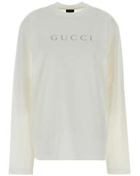 Gucci - Logo Cotton T-Shirt - Lyst
