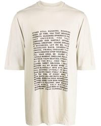 Rick Owens - Graphic-print Short-sleeved Cotton T-shirt - Lyst
