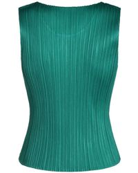 Pleats Please Issey Miyake Mist June Top in Green | Lyst