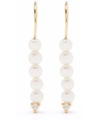 Mizuki - 14Kt Sea Of Beauty Diamond Akoya Pearls Earrings - Lyst