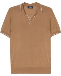 Fedeli - Wave Fine-Knit Polo Shirt - Lyst