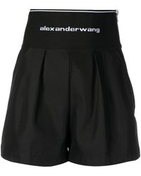 Alexander Wang - Logo Waistband Safari Shorts - Lyst