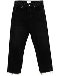 Agolde - Distressed Cropped Jeans - Lyst