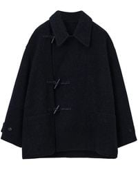 Lemaire - Belted Felted Duffle Jacket - Lyst
