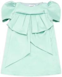 VAQUERA - Bow-Detail Puff-Sleeve Mini Dress - Lyst