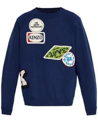 KENZO - Sweater With Patches - Lyst