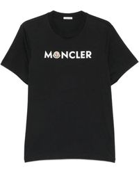 Moncler - Katoenen T-Shirt Met Logo - Lyst