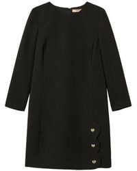 Twinset - Short Crêpe Dress With Heart-Shaped Buttons - Lyst