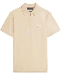 Tommy Hilfiger - Zip-Fastening Interlock Polo Shirt - Lyst