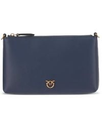Pinko - Clutch mit Logo-Schild - Lyst