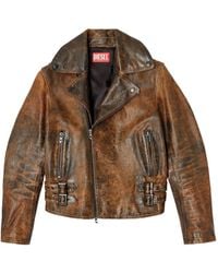 DIESEL - L-Eon Leather Jacket - Lyst