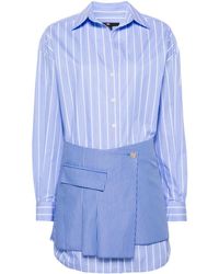 Maje - Striped Mini Shirt Dress - Lyst