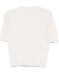 Zanone - Fijngebreid T-Shirt - Lyst